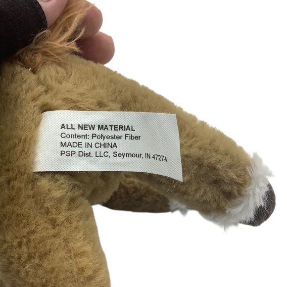 Plush Brown Horse Squeaker Dog Toy Red Bandana & Santa Hat 10" Tall - Picture 4 of 7